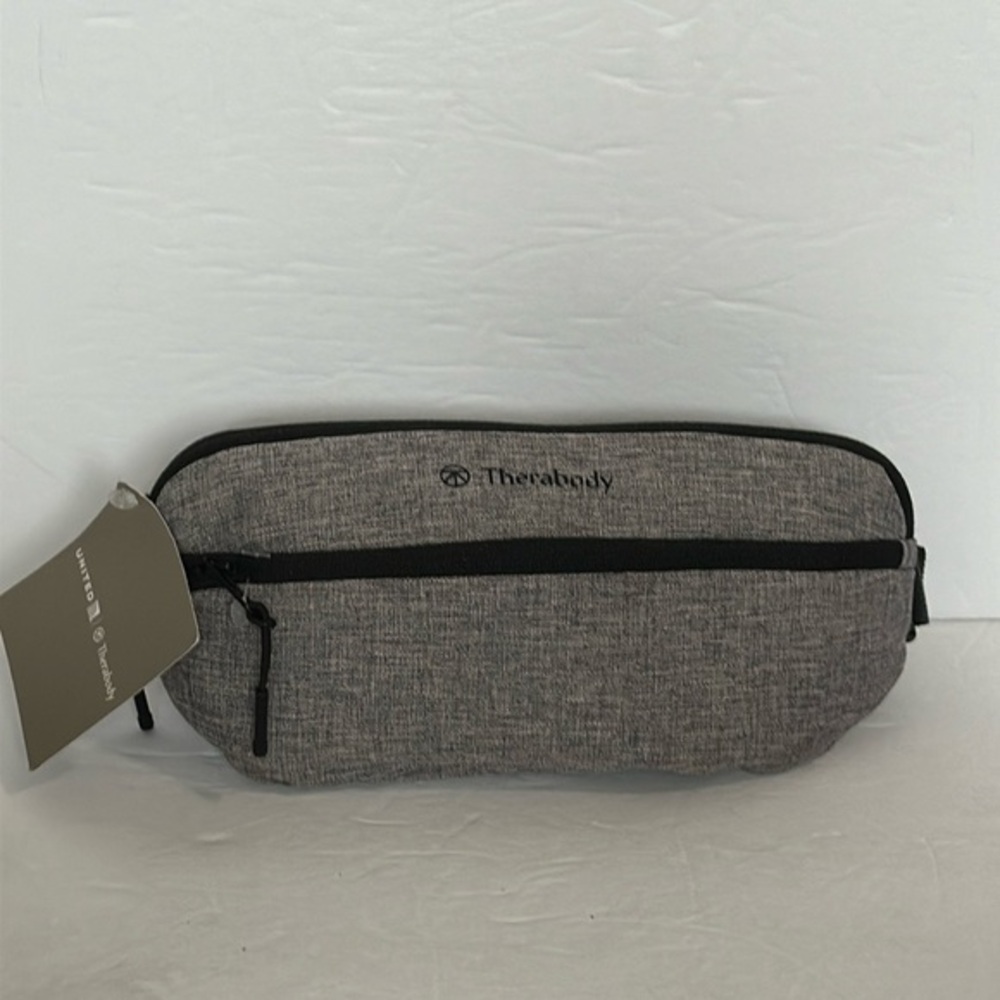 United x Therabody Amenity Kit Bag light gray and black